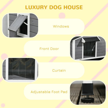 Indoor / Outdoor Dog House / Pet House with Openable Roof for Easy Access Cleaning