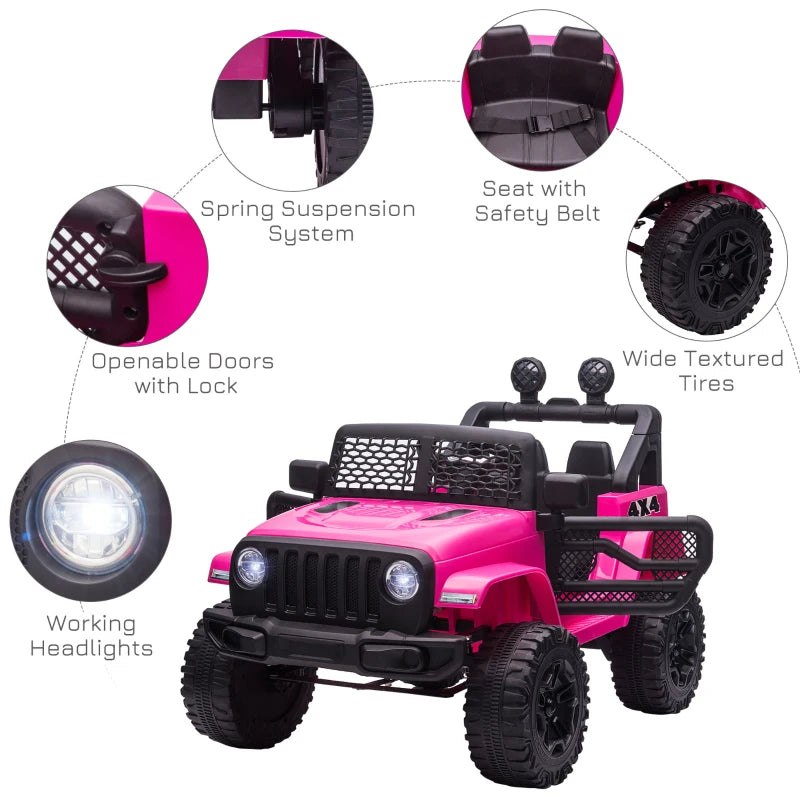 12V Kids Electric Ride On Car Truck Toy SUV with Remote Control - Pink