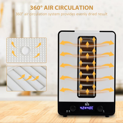 11-Tier - Food Dehydrator 550W with 40-70℃ Adjustable Temperature, 1-48h Timer and LCD Display