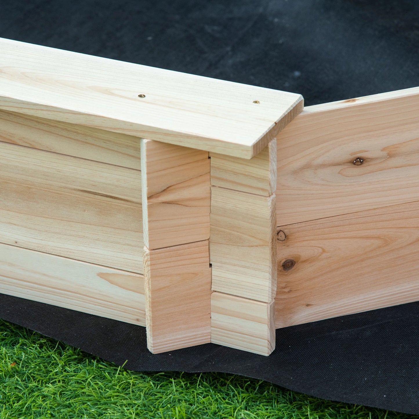 Octagonal Sandpit with Surrounding Benches