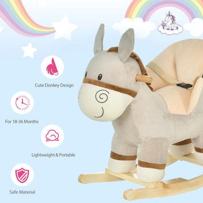 Toddlers Ride On Donkey Design Rocking Horse