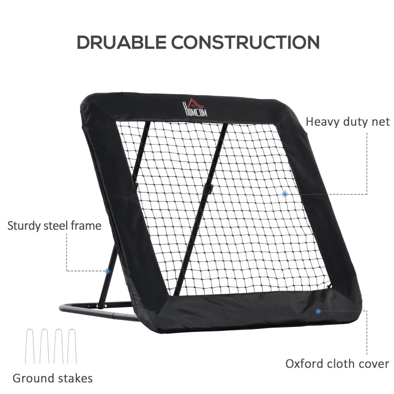 Square Shape Football Rebounder Practice Training Net with Adjustable Angles