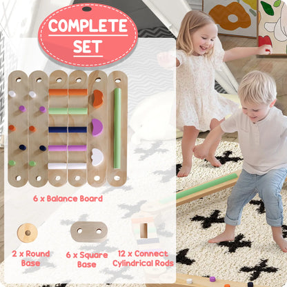 Wooden Coordination / Agility Balance Beam for Kids