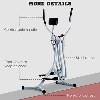 Indoor Elliptical Cross Trainer / Air Walker Machine with LCD Display