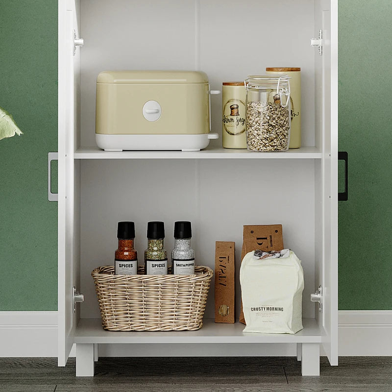 Nordic Storage Cabinet with Drawer, Cupboard & Open Style Countertop