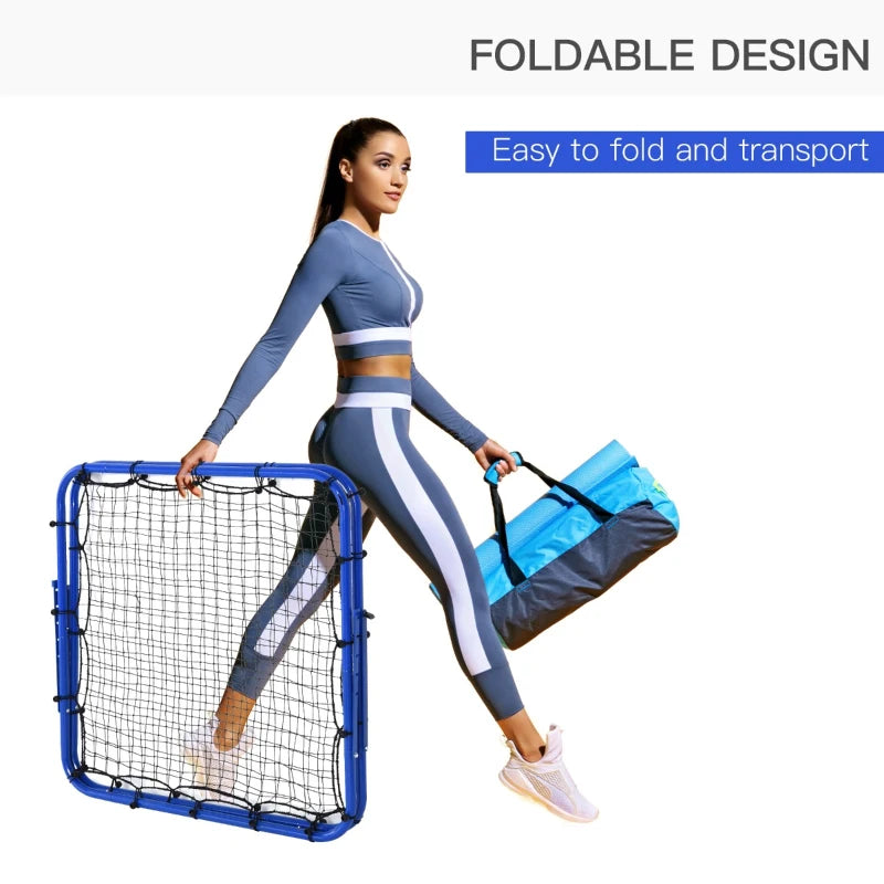 Mesh Double Sided Football Rebounder Net with 5 Adjustable Angles