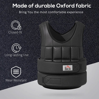 10kg Adjustable Weighted Vest with 38 Weight Bags