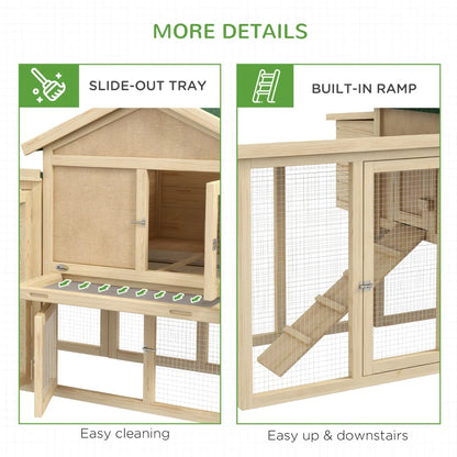 Large Chicken Coop with Run Backyard and Nesting Boxes