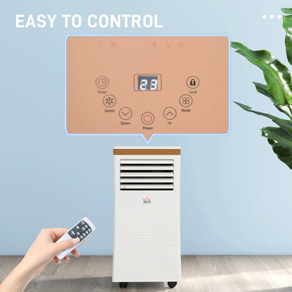 9000 BTU - 3-in-1 - Two Tone Air Conditioner Unit with Dehumidifier, Remote Control and LED Display