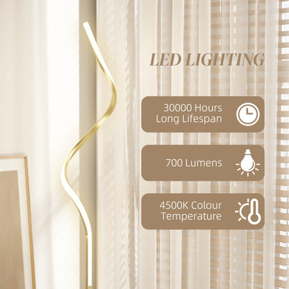 LED Floor Lamp with 3 Adjustable Brightness, Modern Dimmable Standing Lamp with Foot Switch for Bedroom, Living Room