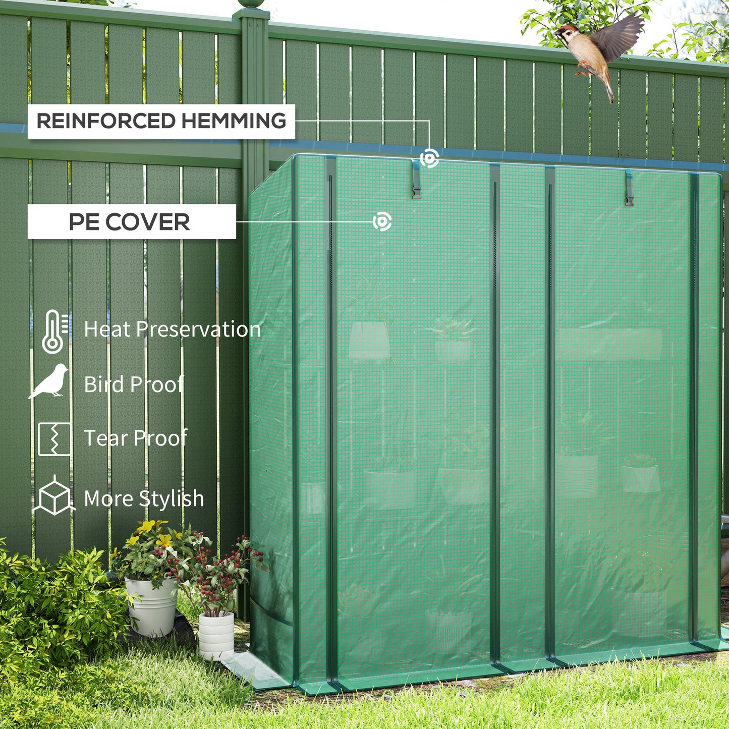 Three-Tier Mini Greenhouse - Green