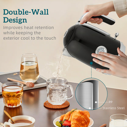 Retro Toaster and Kettle Set - Black