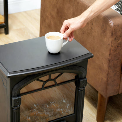 Electric Fireplace Stove Heater with 3D Flame Effect, 2000W/1000W