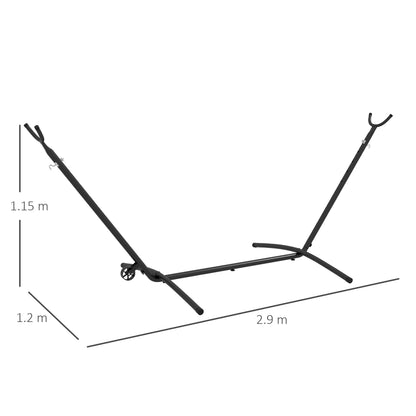 9.5ft Hammock Stand, Portable Hammock with Wheels, Adjustable Hammock Net Stand with Carry Bag, for String-style