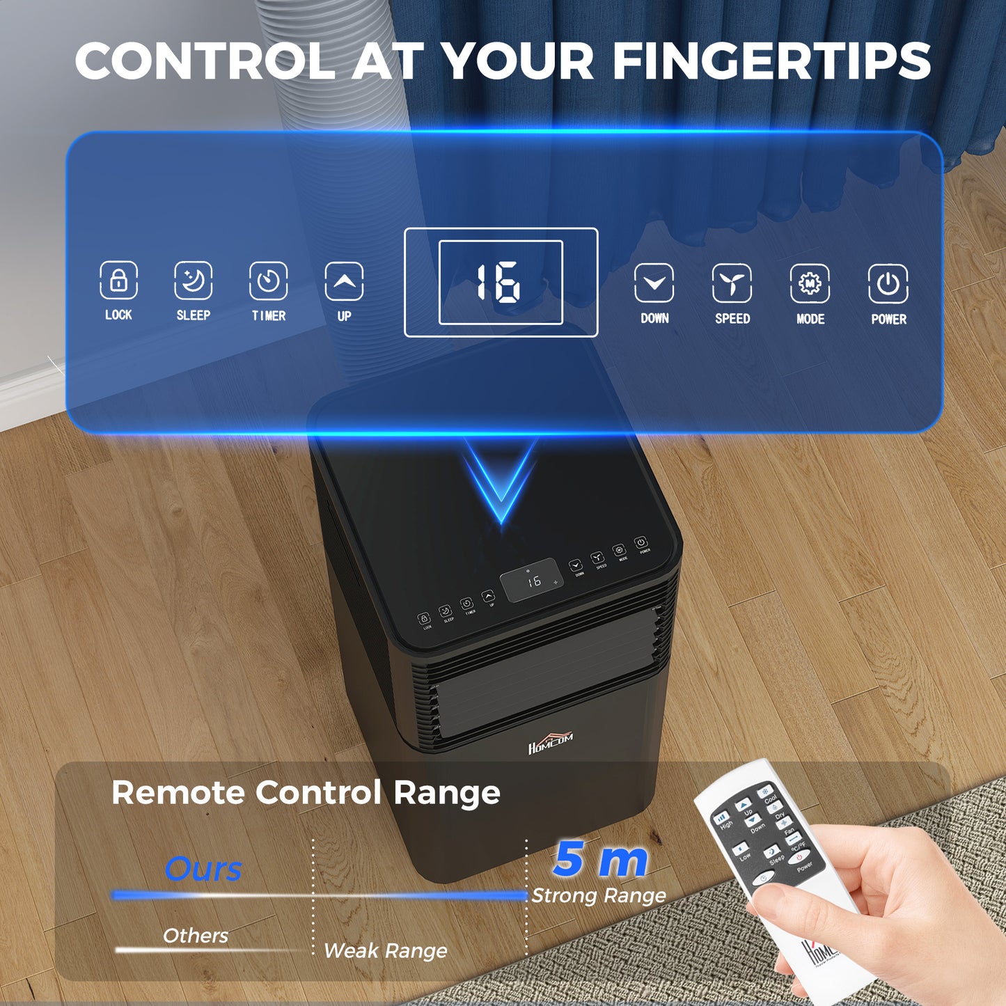 5000 BTU 4-In-1 Portable Air Conditioner Unit for Room up to 18m², Good Housekeeping Institute Approved
