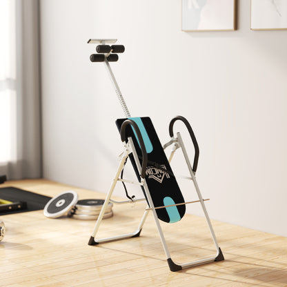Foldable Gravity Inversion Table Back Therapy Home Fitness Bench Black