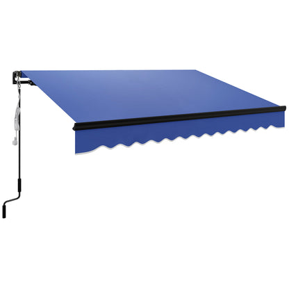 3 x 2.5m Electric Awning with LED Light and Remote Controller, Aluminium Frame DIY Retractable Awning