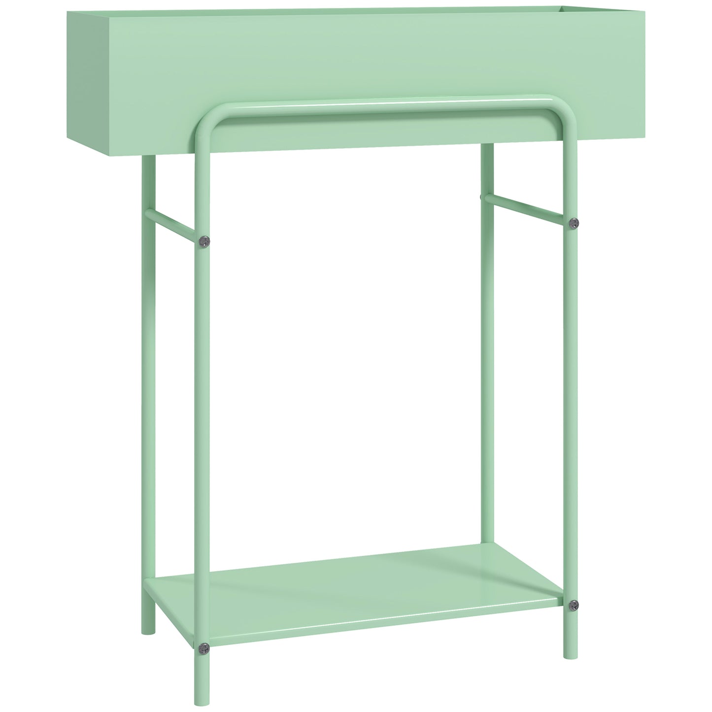 2 Tier Plant Stand, Metal Plant Rack Shelf with Drain Holes