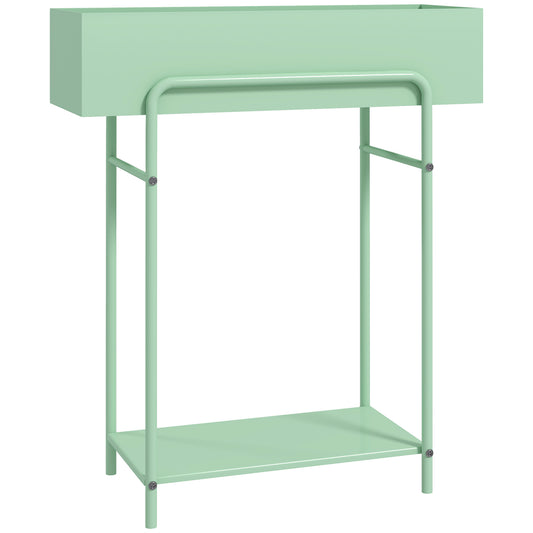 2 Tier Plant Stand, Metal Plant Rack Shelf with Drain Holes
