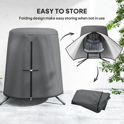 196 x 230 cm Hanging Egg Chair Protective Cover - Grey