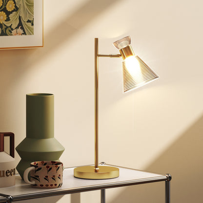 Modern Table Lamp, Bedside Lamp with Adjustable Flower-Shaped Head and E27 Socket for Living Room Bedroom Study