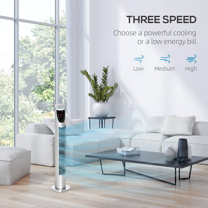 31 Inch Bladeless Oscillating Tower Fan with 70° Oscillation, Remote Control, 7.5H Timer, 3 Speed 3 Modes
