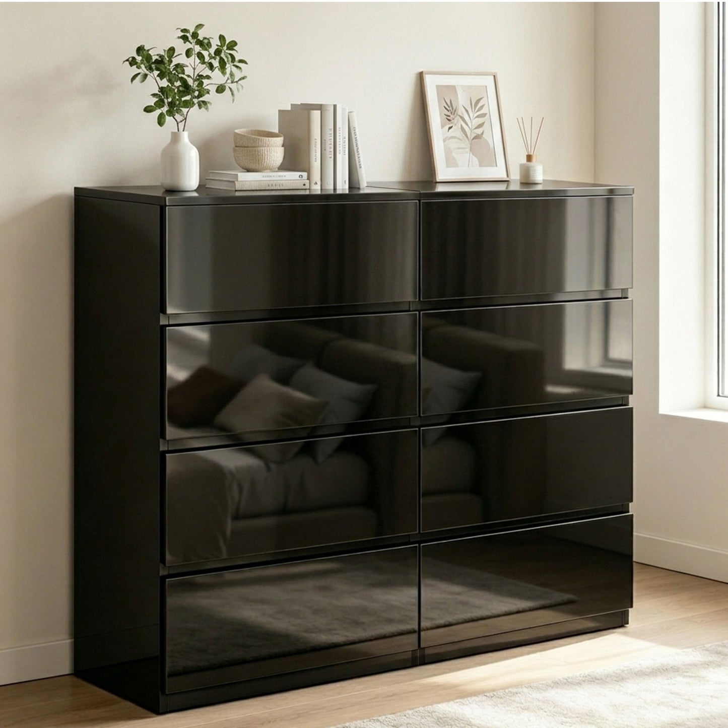 Chest of Drawers, 4-Drawer Storage Cabinets, Modern Dresser, Storage Drawer Unit for Bedroom