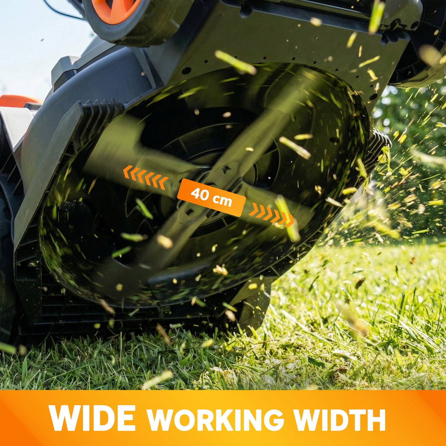 1800W Electric Lawnmower with 40cm Cutting Width, Mulching Feature, 50L Grass Collection Bag, 6 Cutting Heights