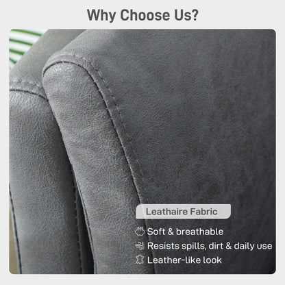 Two-Seater Leathaire Sofa - Grey