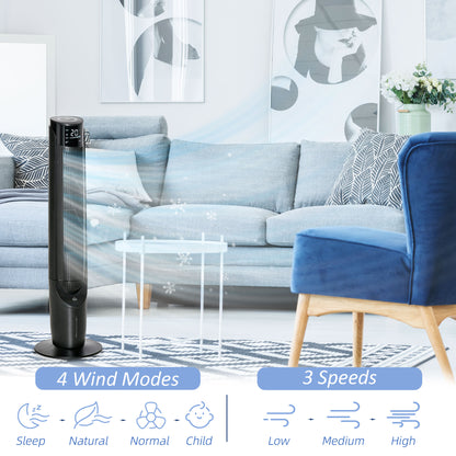 Ice Cooling Tower Fan, Water Conditioner Evaporative Air Cooler Unit with 4 Modes, 3 Speed, Remote Control, Timer