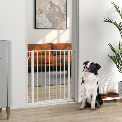 Extra Wide Dog Gate, with Door Pressure, for Doorways, Hallways, Staircases - White