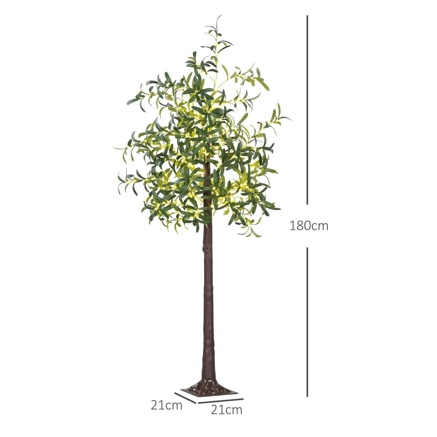300 LED Light Decorative Artificial Olive Tree - Green