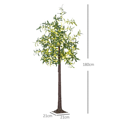 300 LED Light Decorative Artificial Olive Tree - Green