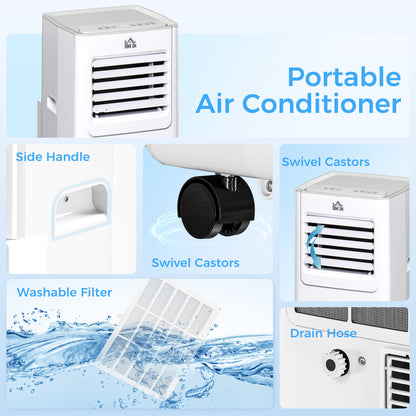 7000 BTU Air Conditioning Unit, 3-in-1 Portable Air Conditioner, Dehumidifier, Cooling Fan with 2 Speeds, 24H Timer