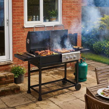 Dual Fuel BBQ Grill - Black