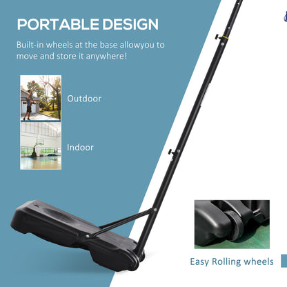 1.55-2.1m Basketball Hoop and Stand w/ Fillable Base, Wheels