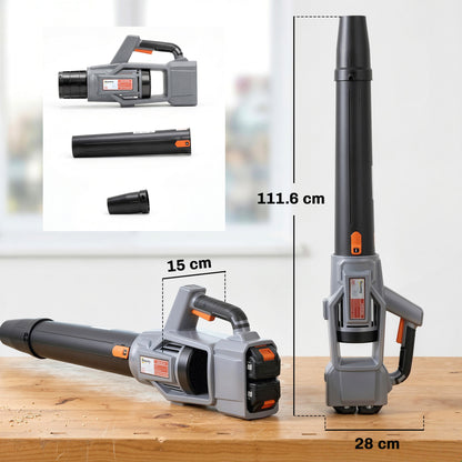 Leaf Blower Cordless with 2 x 4000mAh Batteries & Charger, 36V Lightweight Garden Blower with 1000W Brushless Motor