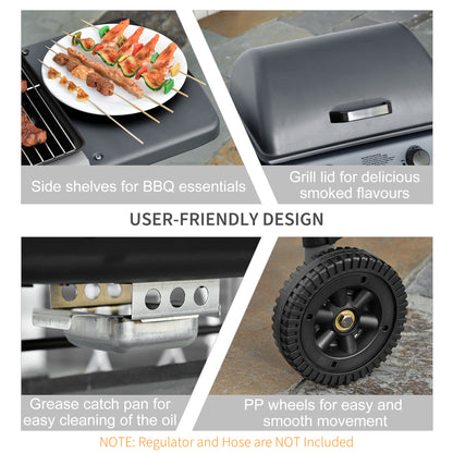 2 x 2.8kW Burner Gas BBQ - Grey