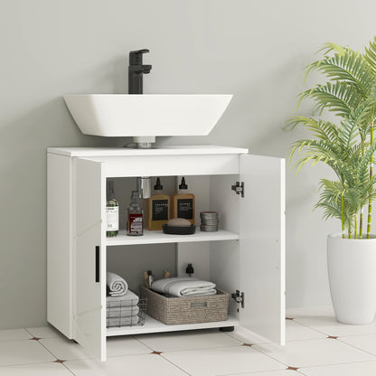 Under Sink Cabinet with Shelf - White