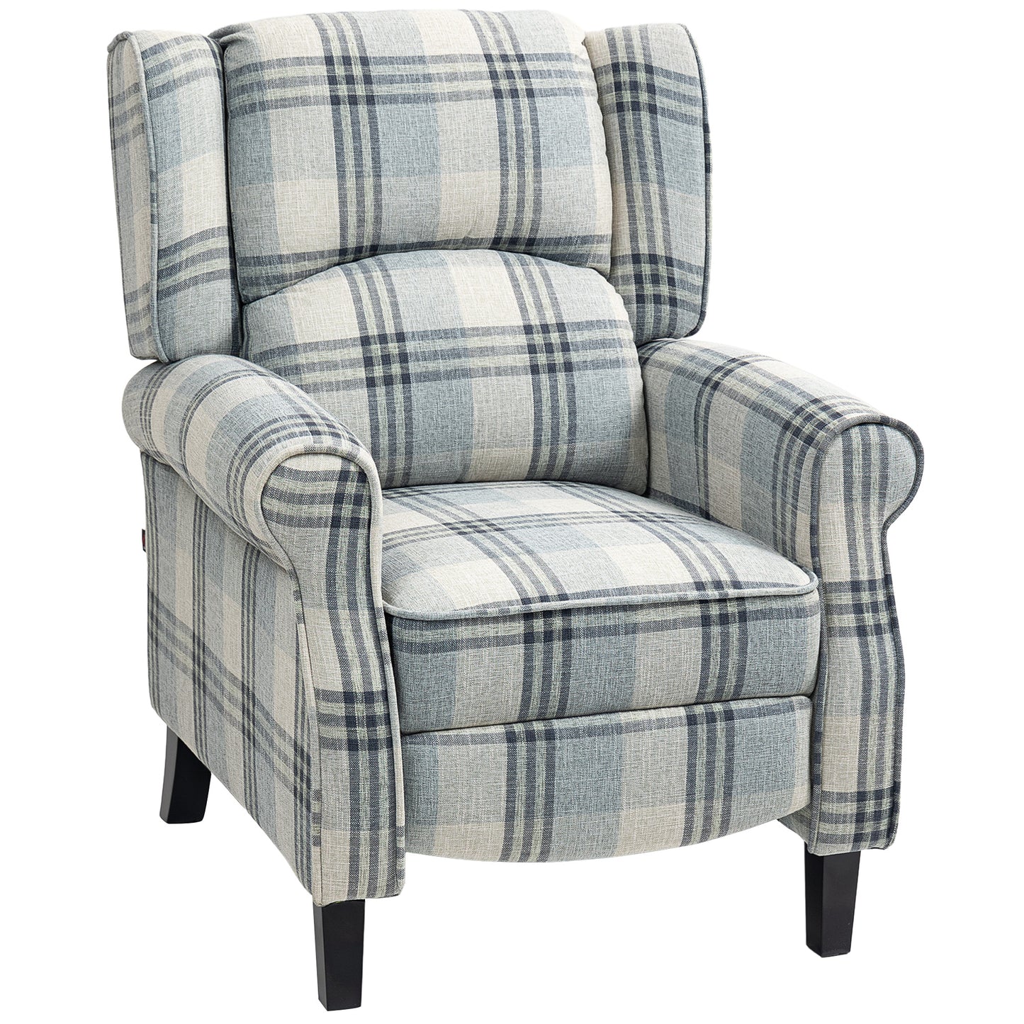 160° Reclining Armchair, with Footrest - Grey