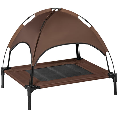 Outdoor Dog Bed with Removable Canopy, Portable Raised Dog Bed for Camping, Garden & Beach