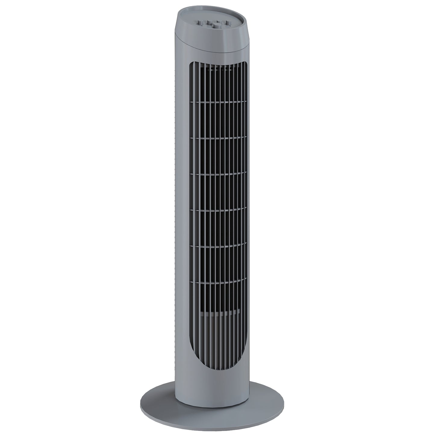 Tower Fan for Bedroom Cooling, 75cm Electric 70° Oscillating with 3 Speed Settings, Standing Floor Fan, Grey