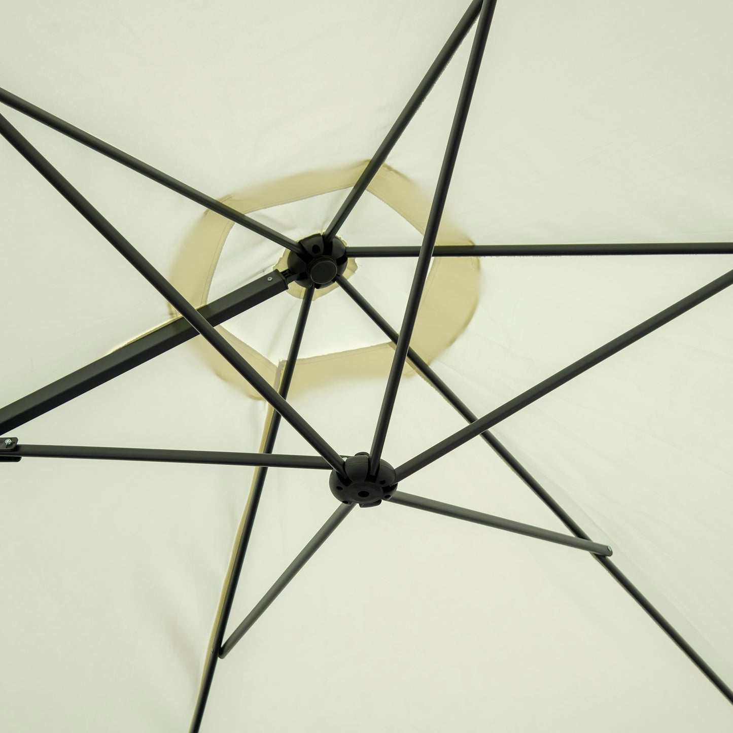2.5M Garden Cantilever Parasol, Offset Roma Patio Umbrella Hanging Sun Shade Canopy Shelter