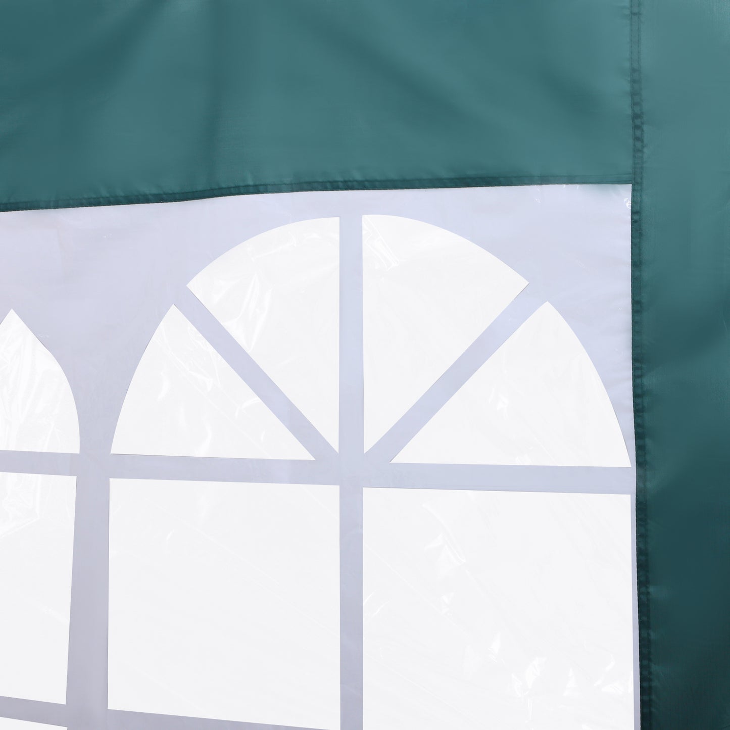 2.95 Meters Gazebo Replaceable Exchangeable Side Panel Wall Panels Walls With Window, Dark Green