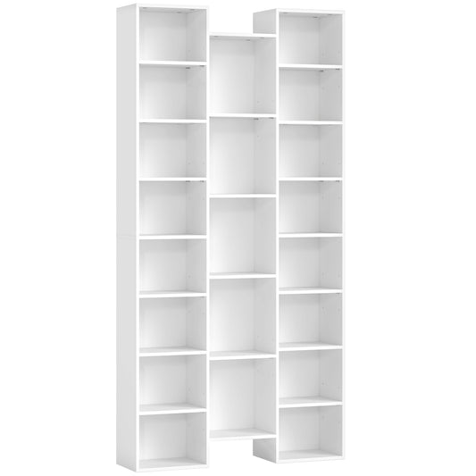 21-Compartment Bookshelf - White