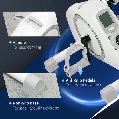 Pedal Exerciser with Eight Level Magnetic Resistance, with Eight-Level Magnetic Resistance, White