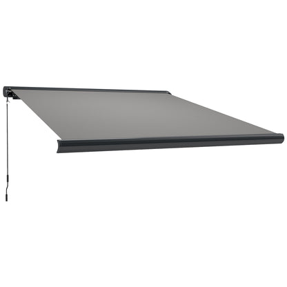 3.5 x 3 m Electric Awning with Remote Controller, Aluminium Frame DIY Retractable Awning