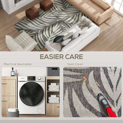 UV Resistant Indoor & Outdoor Area Rug, Easy-Cleaning Machine Washable Rug for Patio, Garden, Kitchen