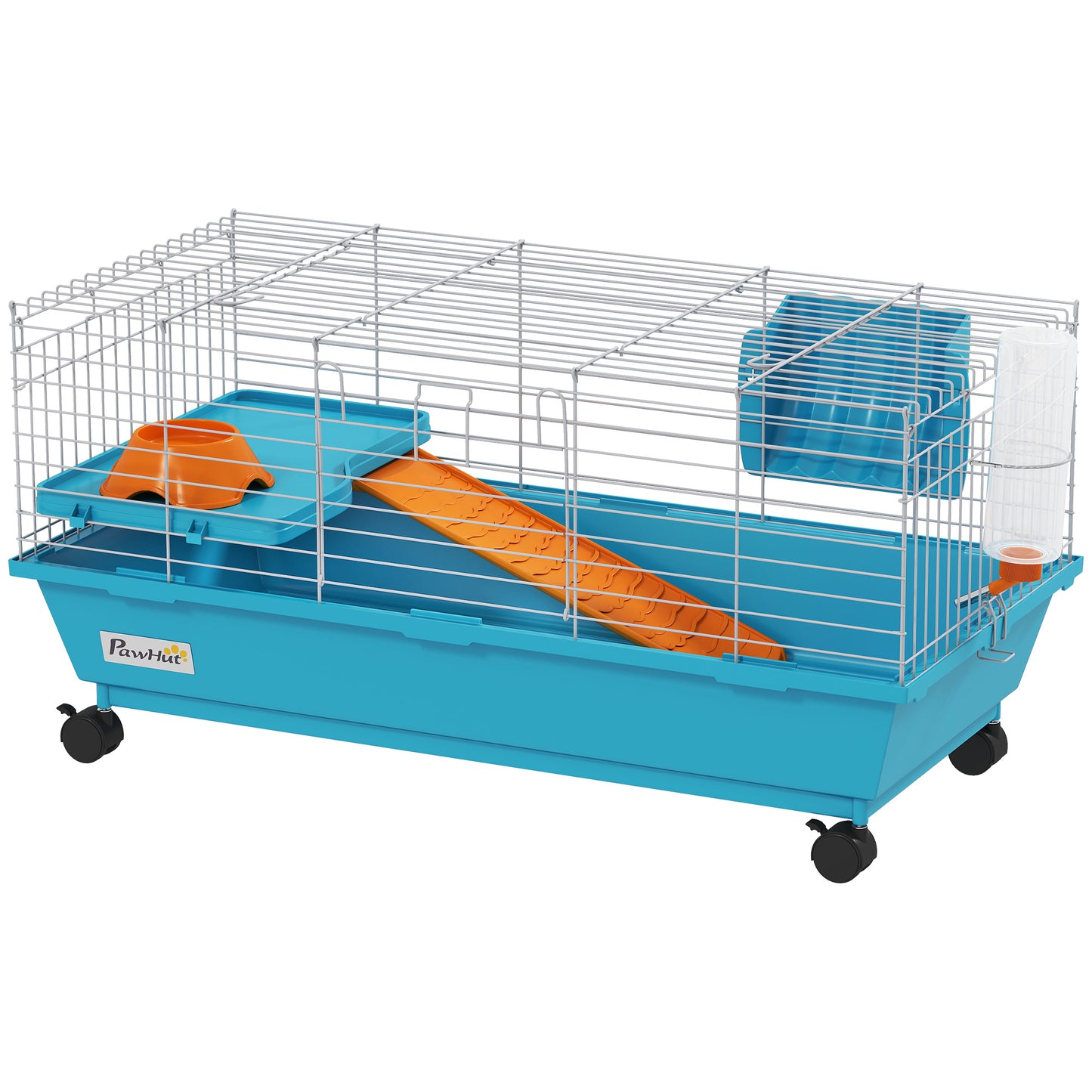 Small Animal Cage Rabbit Guinea Pigs Chinchillas Cage with Wheels Water Bottle