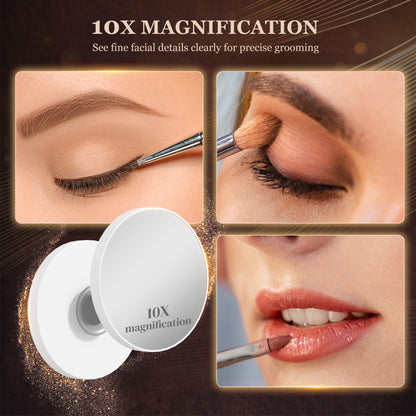 Vanity Mirror with Lights, Dimmable Makeup Mirror with Adjustable Colour Temperature, RGB Light, Bluetooth Speaker White